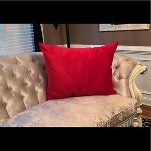 Red oversized pillow